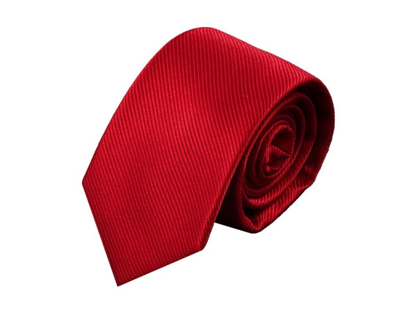 Stropdas voor heren van 100% zijde - handgemaakt in Italië - 150 x 7 cm - rood.