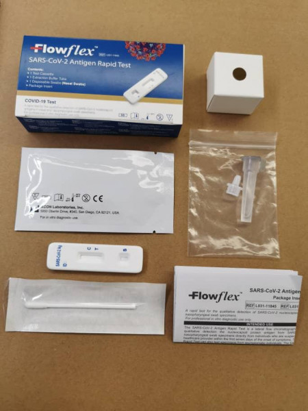ACON Flowflex korte neusswab zelftest goedgekeurd RIVM per doosje en verkoop per 20 doosjes