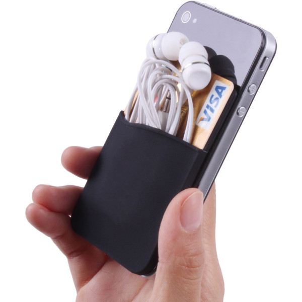 CARD-Pocket Silicone Card Holder voor mobiele telefoon scherm afdrukken