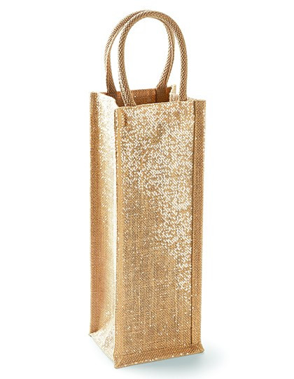 Westford Mill - Shimmer Jute Bottle Bag