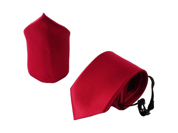 Stropdassenset voor heren - Veiligheidsstropdas & pochet - Voorafgebonden stropdas met elastiek en p