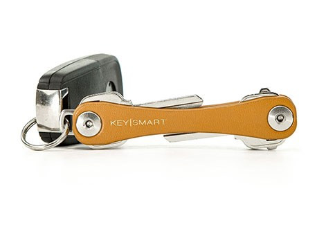 KeySmart Compact Keyholder Leather Brown