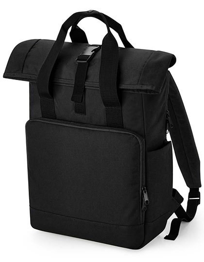 BagBase - Recycled Twin Handle Roll-Top Laptop Backpack