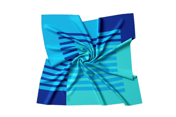 Halsdoeken gemaakt van 100% microvezel, ideale maat 60 x 60 voor een zakelijke uitstraling - blauw.