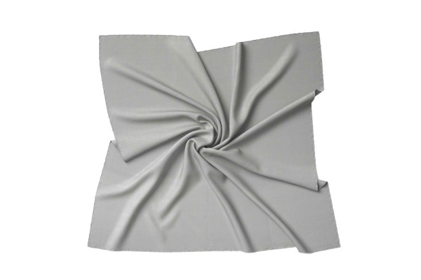 Halsdoek Zijden sjaal Bandana van 100% Twill zijde voor dames - Maat halsdoek: 55 x 55 cm - grijs