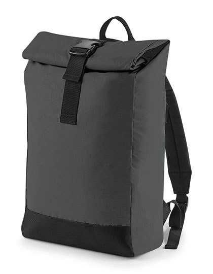 BagBase - Reflective Roll-Top Backpack