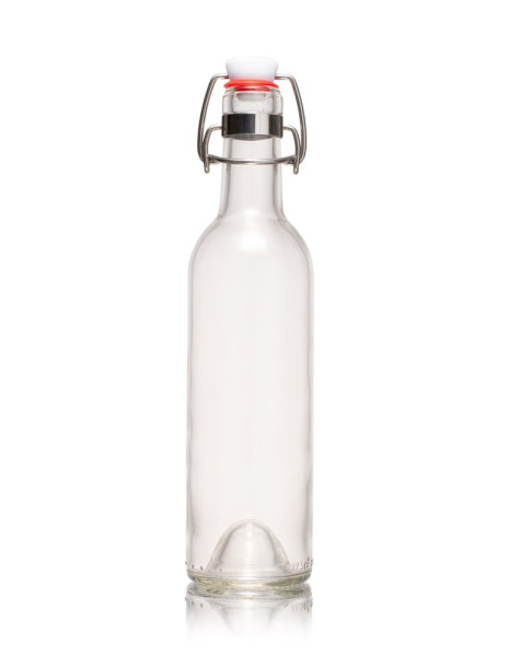 Transparant gekleurde fles met beugelsluiting (375ml)