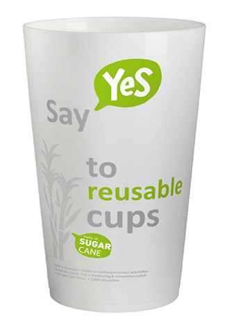 BIO-reusable cup 300 ml incl. In-Mould-Label