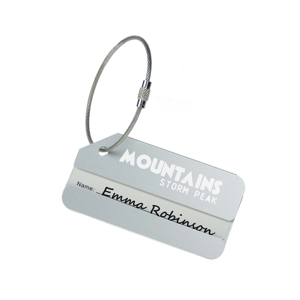 Aluminum Luggage Tag Silver