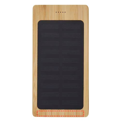 Alata bamboe powerbank van 8000 mAh op zonne-energie