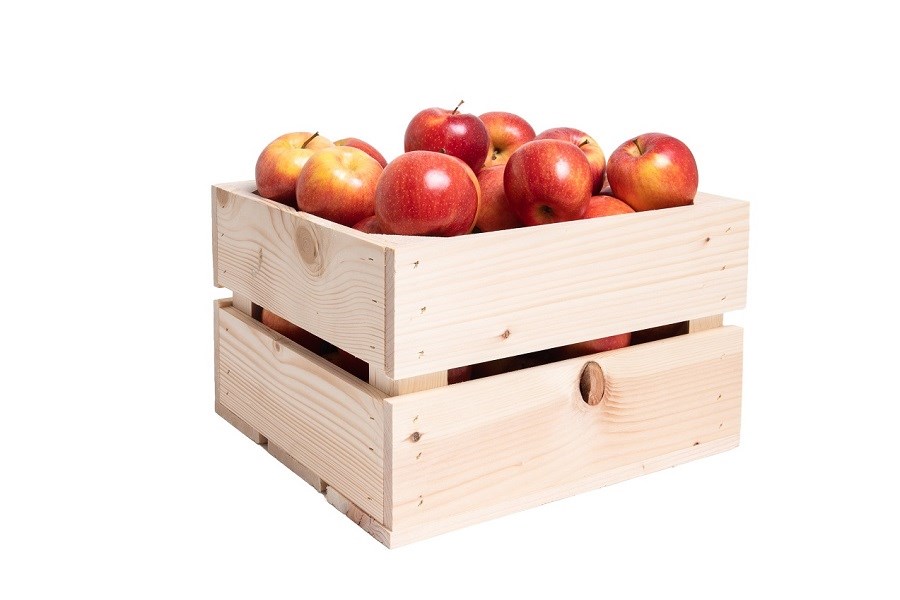 Fruitkist middel incl. 50 appels met logo