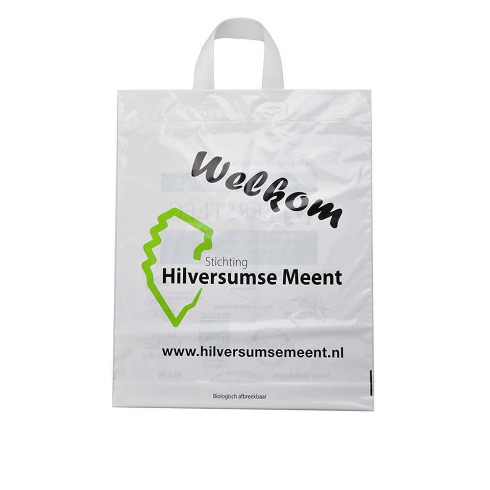 Plastic tas 30 x 45 x 7,5 cm, 48 micron, biologisch afbreekbaar, lushandvat, 2 zijden