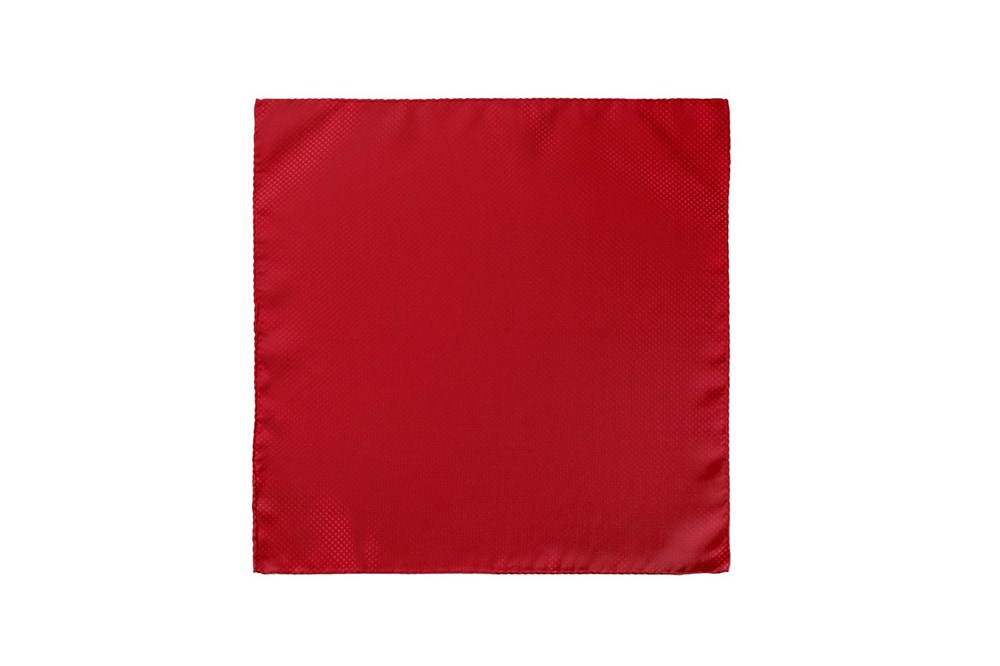 Heren zakdoek met ruitjespatroon, zakdoeken van 30 x 30 formaat - 100% microvezel - rood.