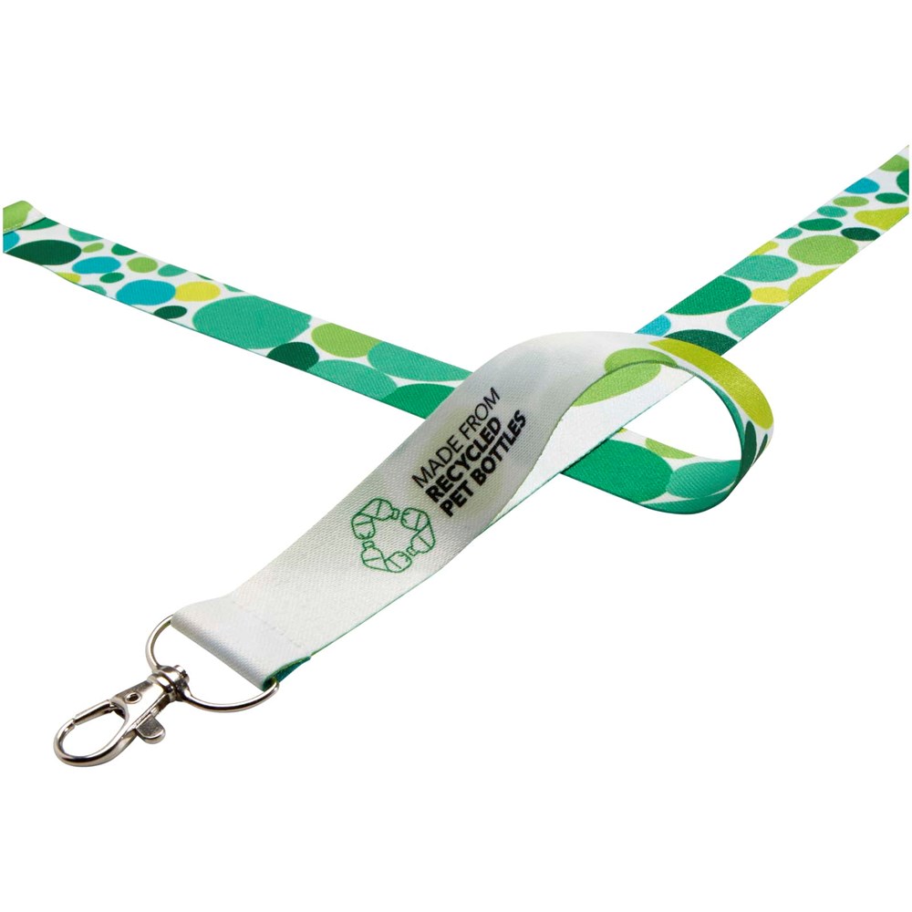 Addie gerecycled PET lanyard met safety breakaway sluiting