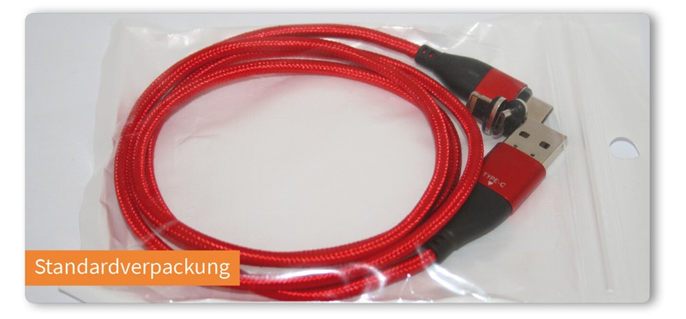 3-in-1 kabel "Magnetic Data Highspeed" rood