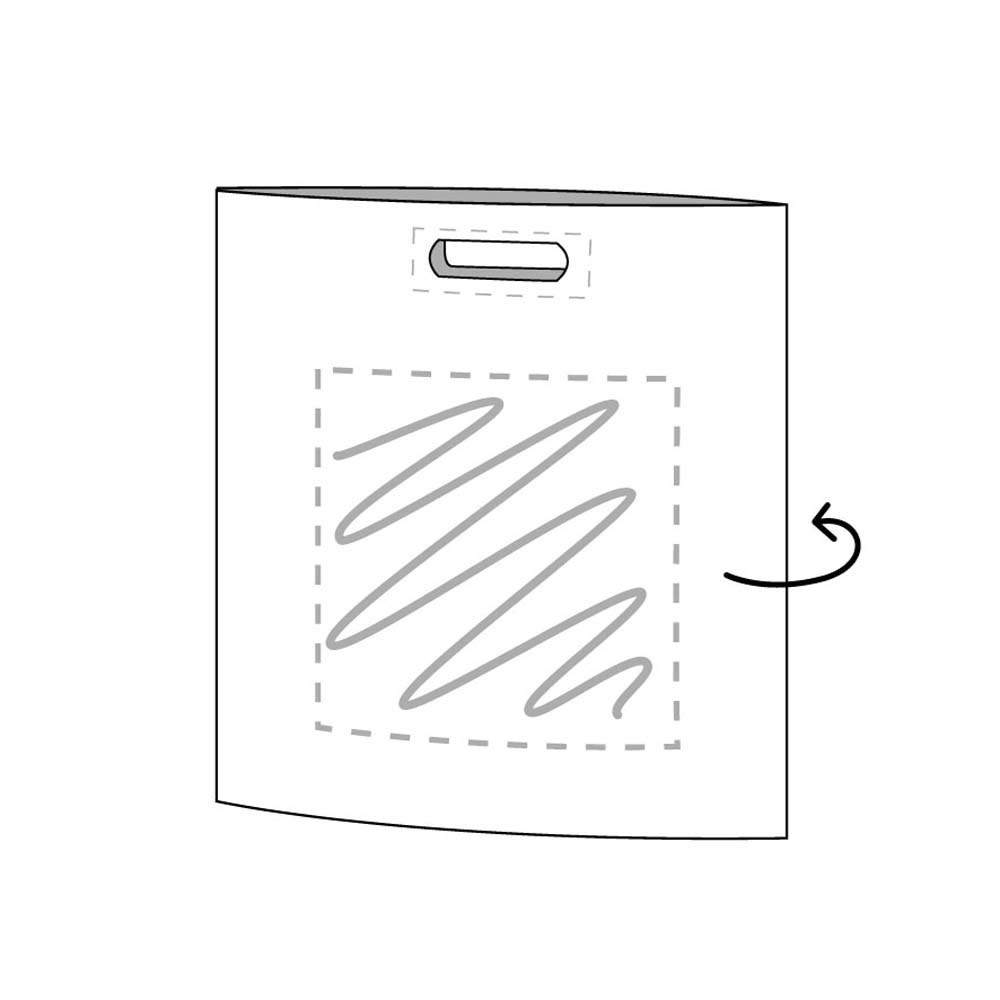 Plastic tas 38 x 45 x 7,5 cm, 48 micron, biologisch afbreekbaar, stanshandvat, 2 zijden