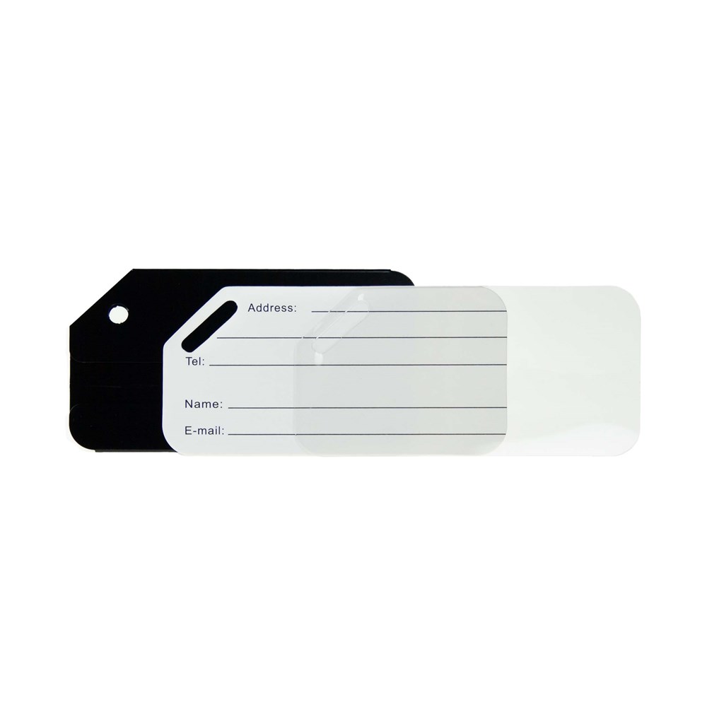 Aluminum Luggage Tag Black