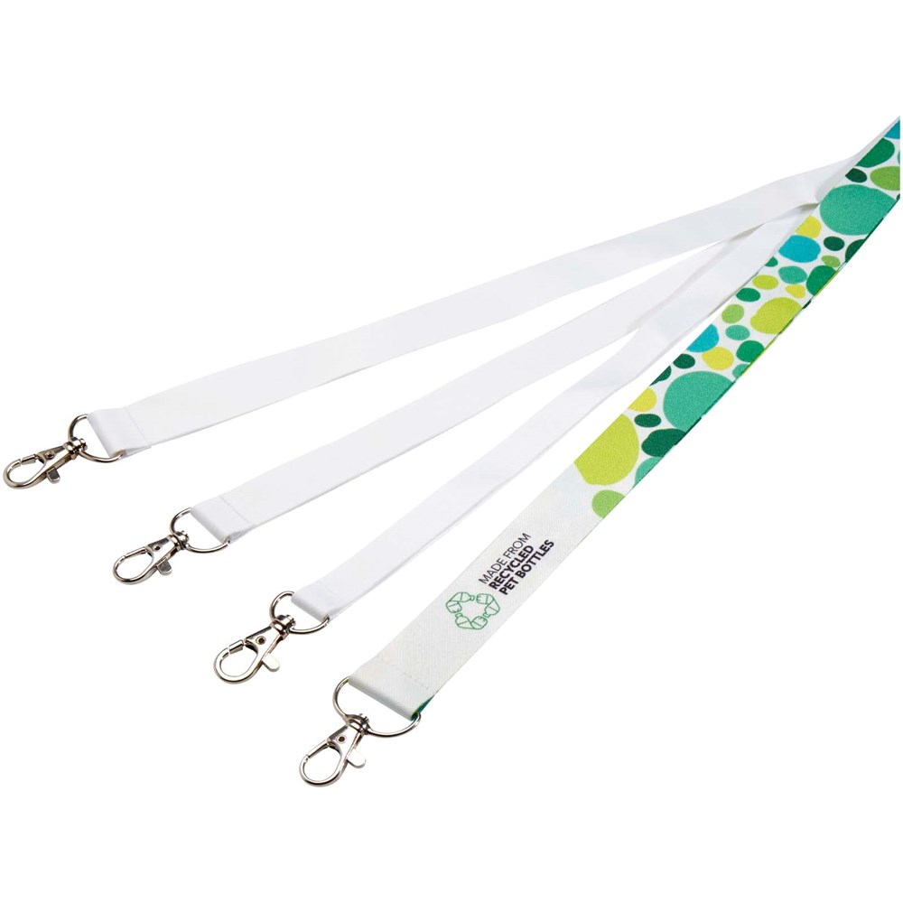 Addie gerecycled PET lanyard met safety breakaway sluiting