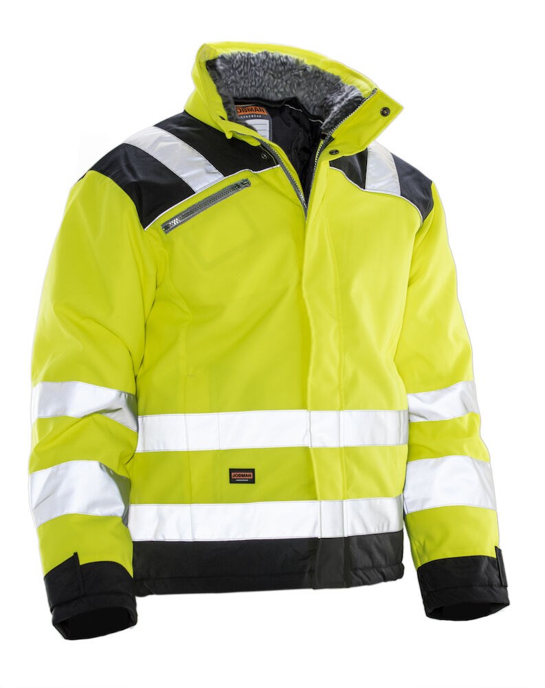 Jobman - 1346 Hi-Vis Winter Jacket Star Geel/Zwart XS