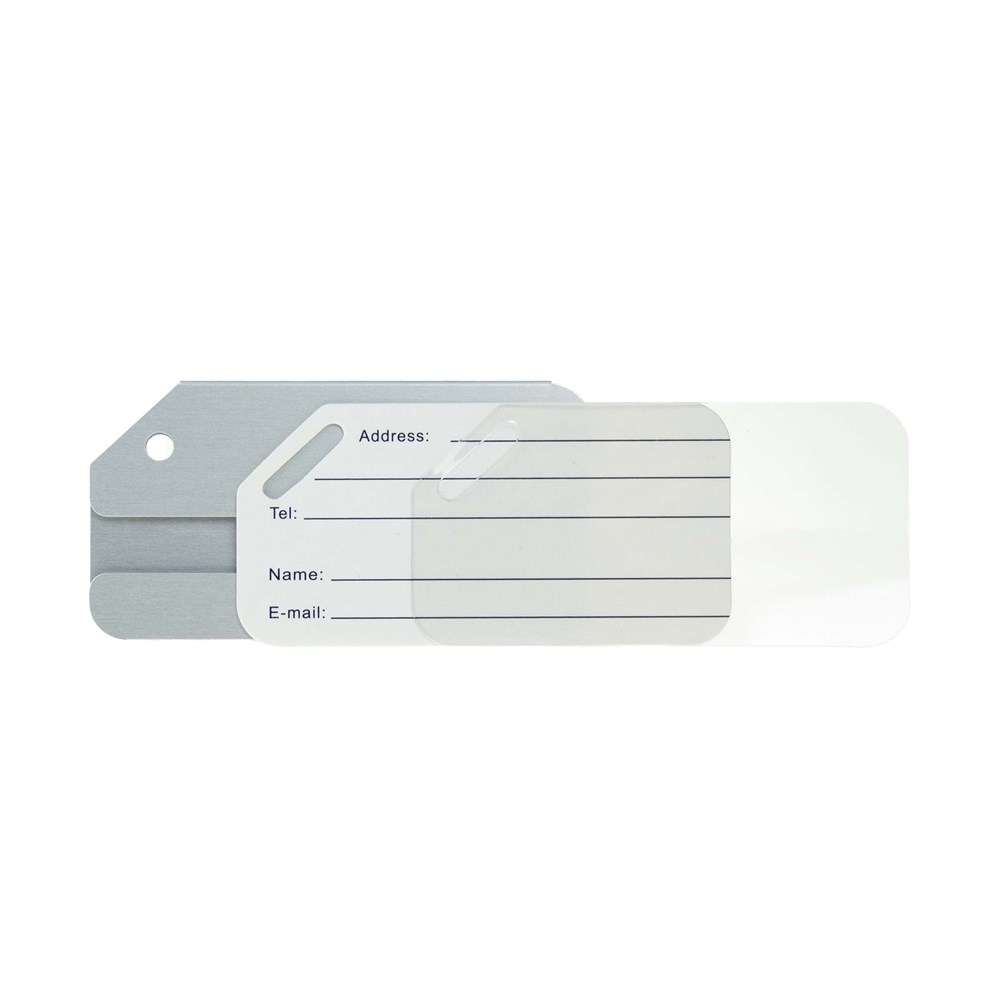 Aluminum Luggage Tag Silver