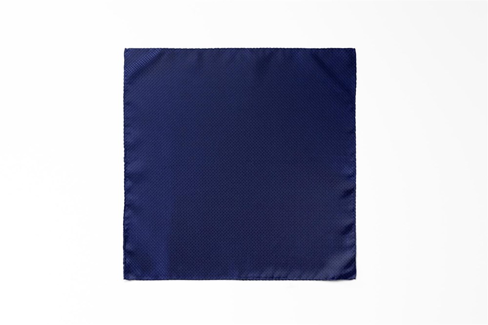 Heren zakdoek met ruitpatroon, zakdoeken in maat 30 x 30 - 100% microvezel - donkerblauw