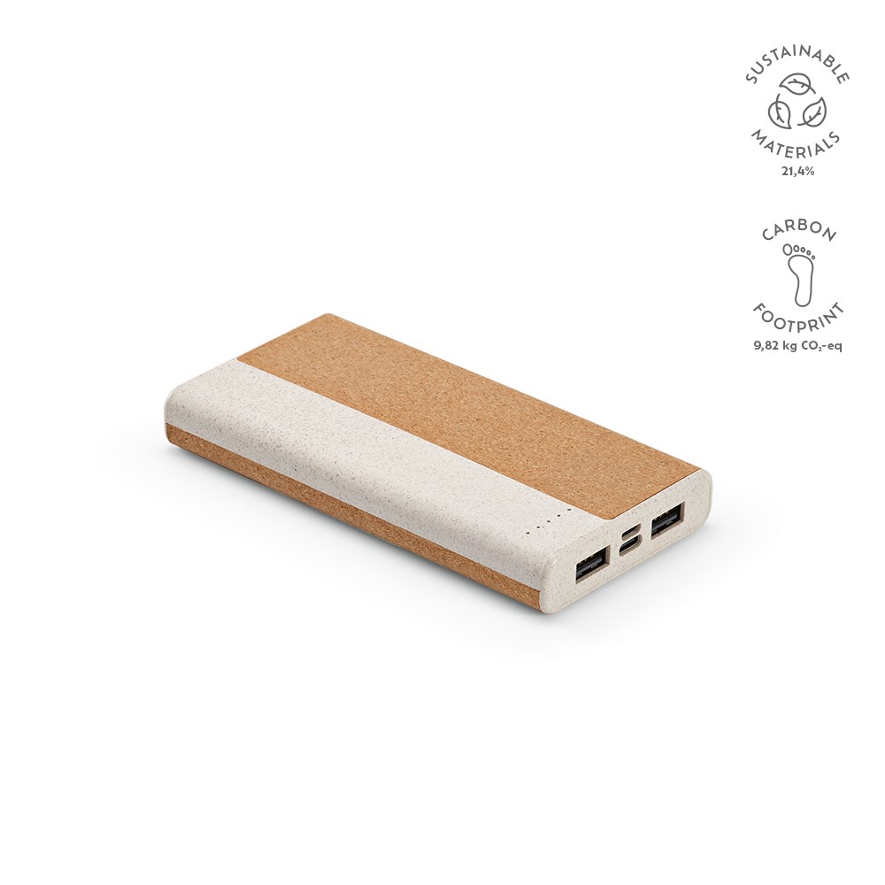 Archimedes Powerbank Batterij 10 000 mAh - Natuurlijk