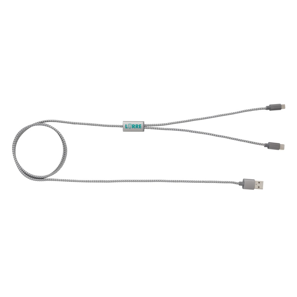 3-in-1 gevlochten nylon kabel