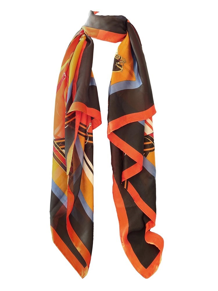 Elegante Dames Sjaals Pashmina sjaals met ruiter design voor casual avondjurk bruiloft vrije tijd - 100% microvezel - 90 x 180 - Oranje