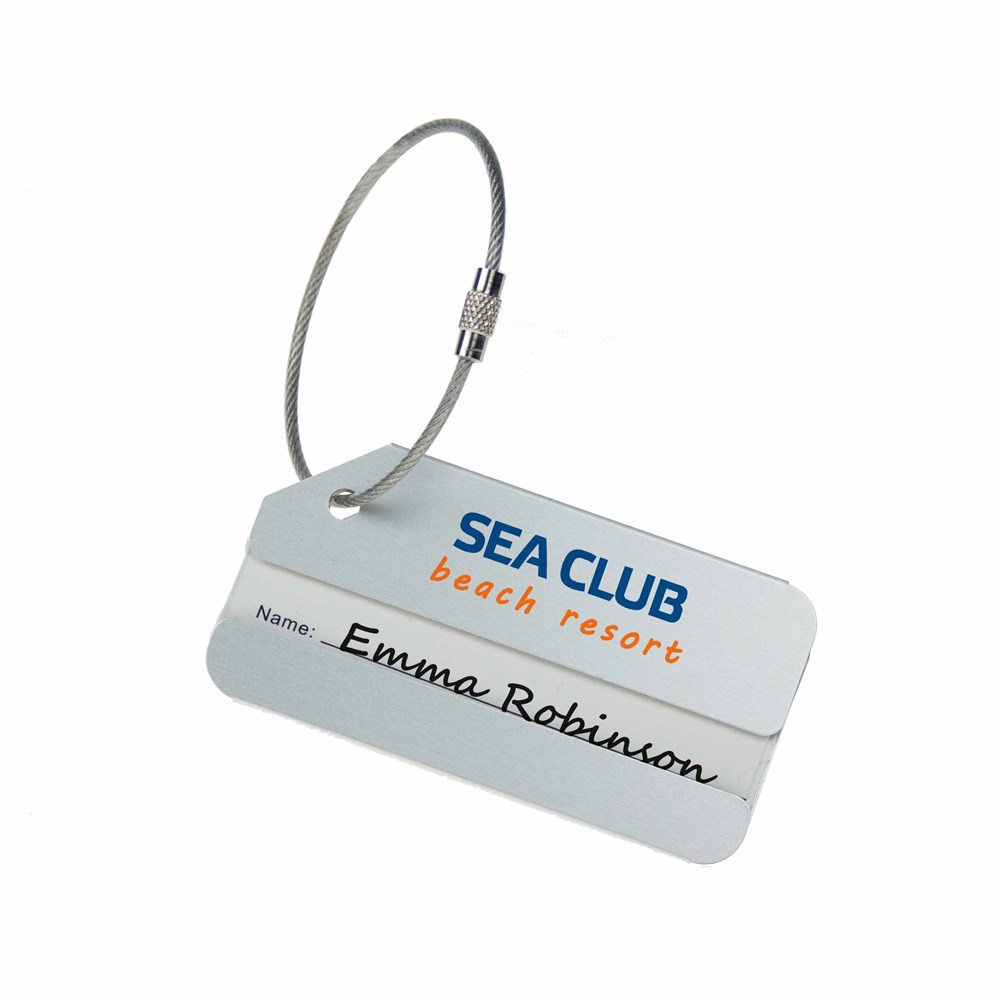 Aluminum Luggage Tag Silver