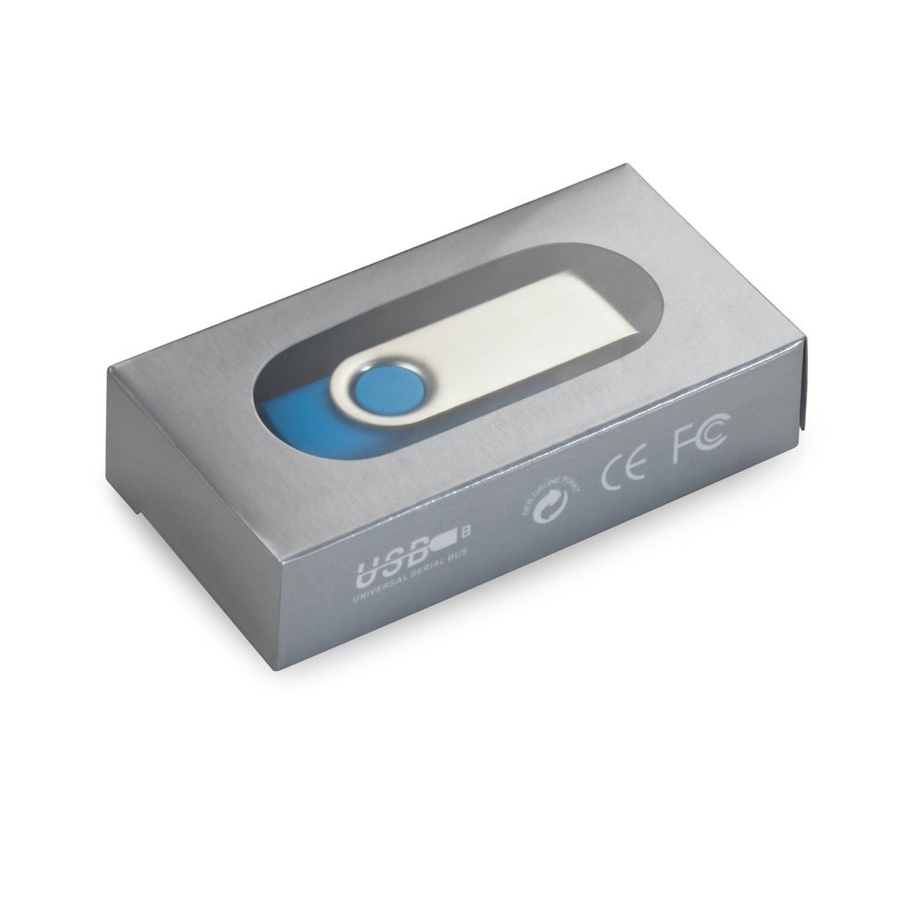 CLAUDIUS 8GB. 8 GB USB-stick met metalen clip