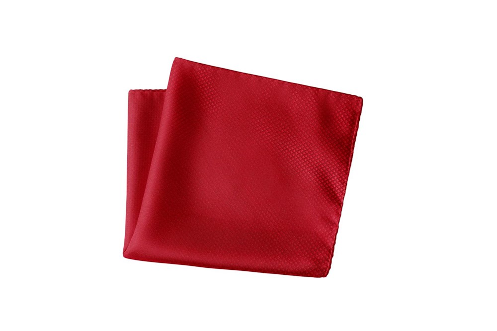 Heren zakdoek met ruitjespatroon, zakdoeken van 30 x 30 formaat - 100% microvezel - rood.