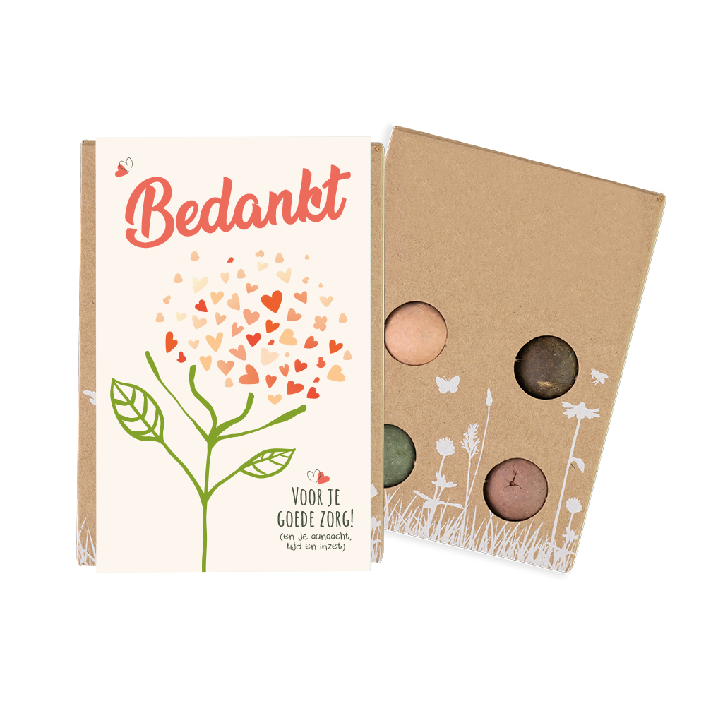 Blossombs Bloembommetje -  Giftbox mini 4 stuks