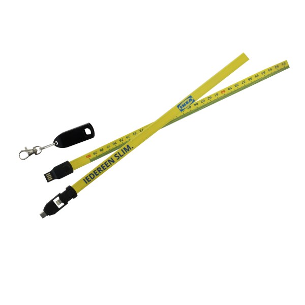 3 in 1 data/oplaad lanyard