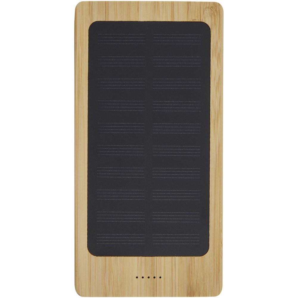 Alata bamboe powerbank van 8000 mAh op zonne-energie