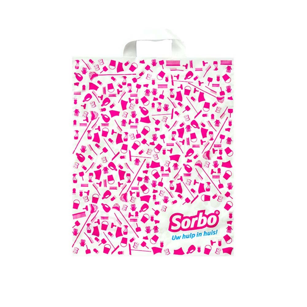 Plastic tas 40 x 45 x 7,5 cm, 48 micron, biologisch afbreekbaar, lushandvat, 2 zijden