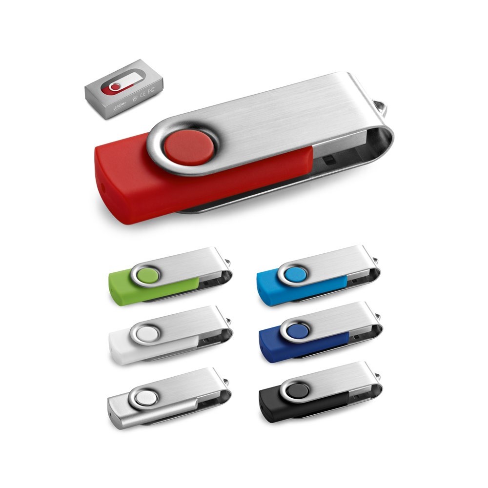 CLAUDIUS 16GB. 16 GB USB-stick met metalen clip