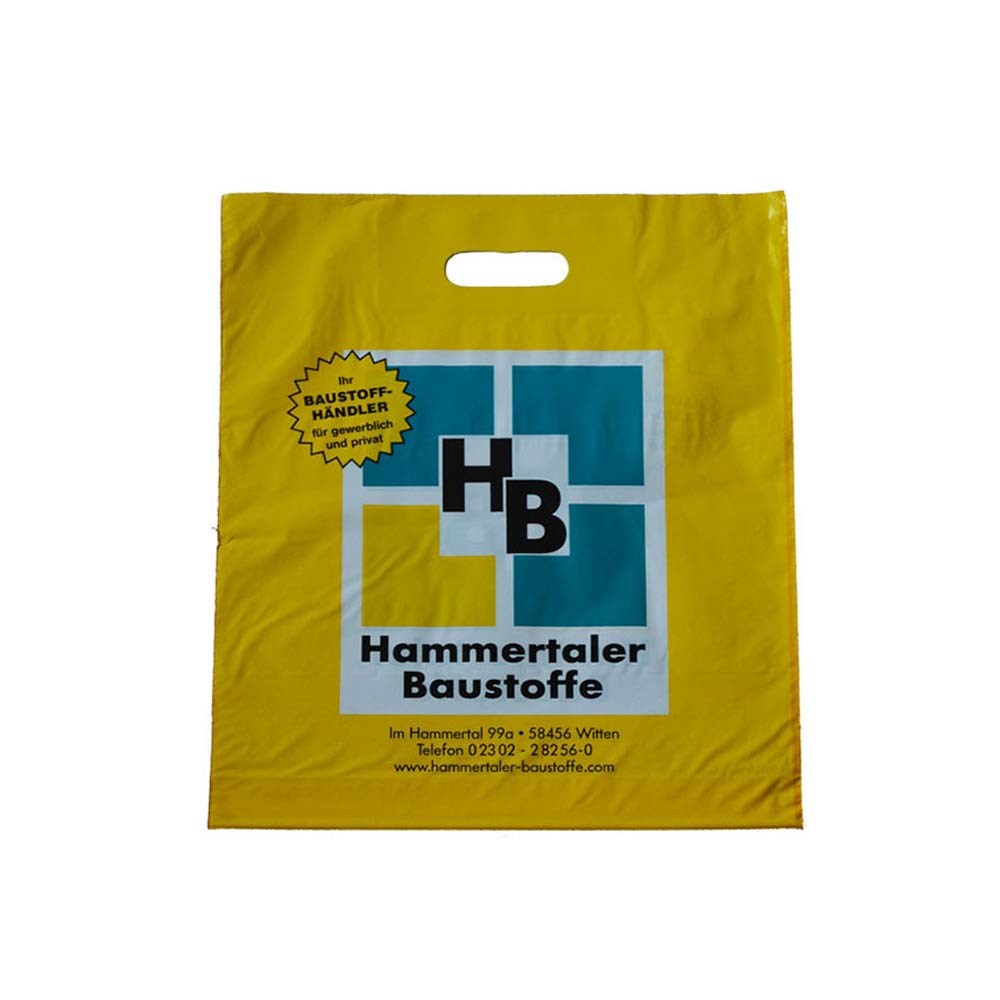 Plastic tas 30 x 45 x 7,5 cm, 48 micron, ldpe, stanshandvat, 2 zijden