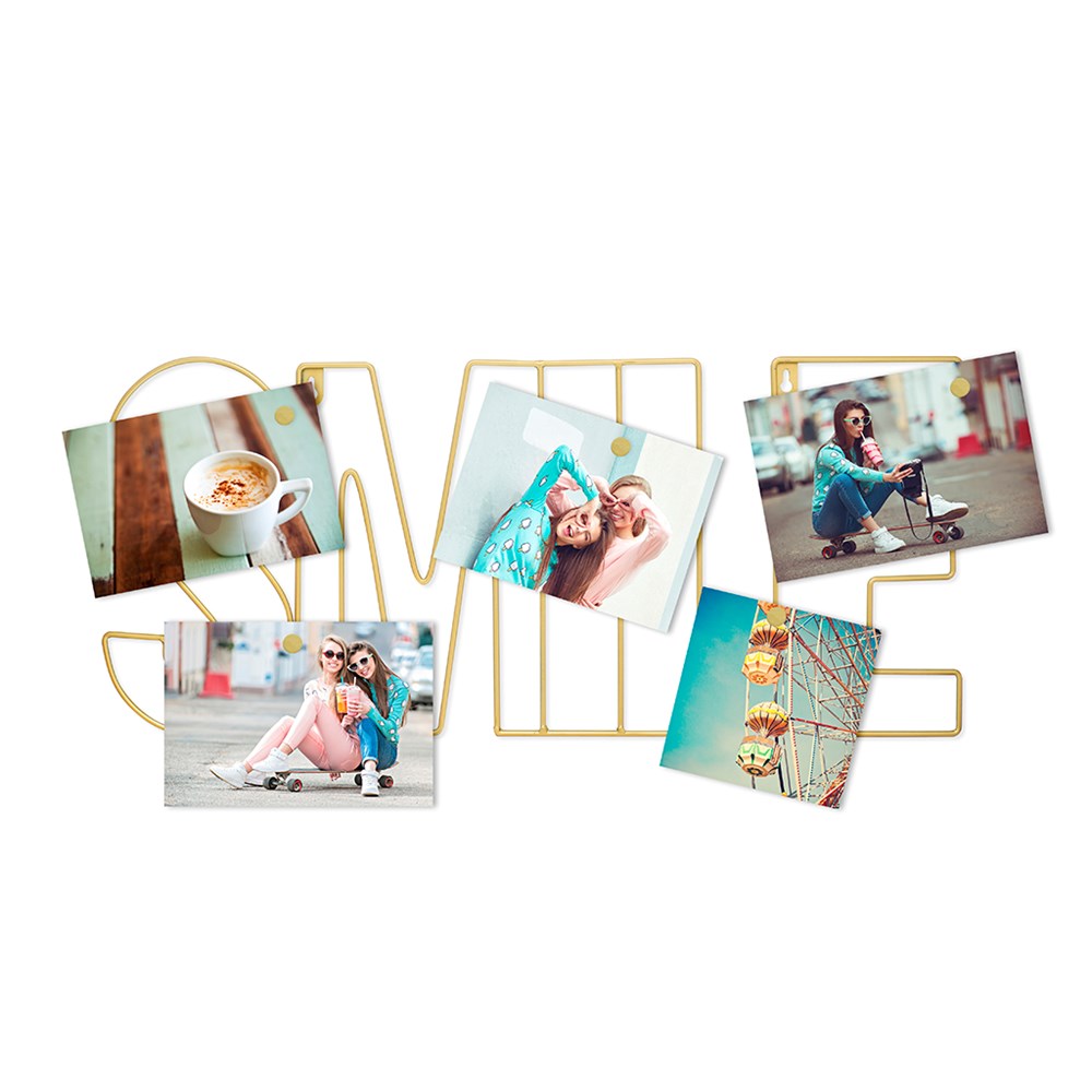 Fotohouder,Smile,x5,magnetisch,goud