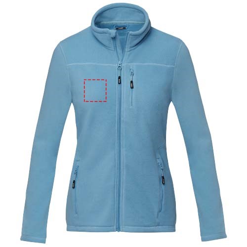 Amber GRS gerecycled dames fleece jas met volledige rits