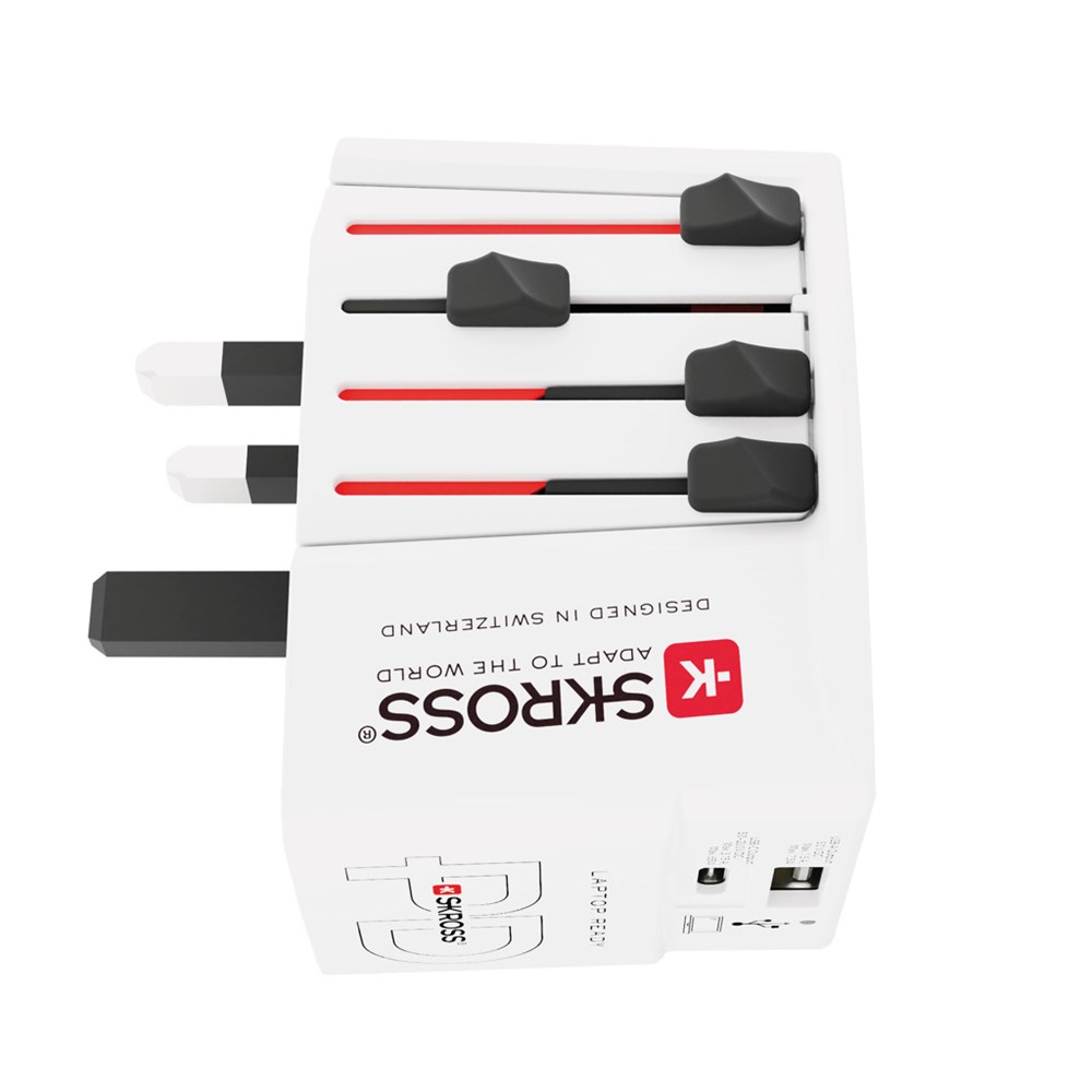 SKROSS MUV Wereldreisadapter 65W PD met USB C-kabel