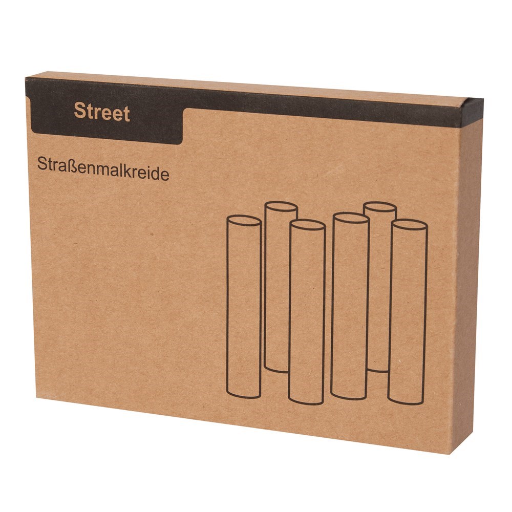 6 delig set met stoepkrijt STREET