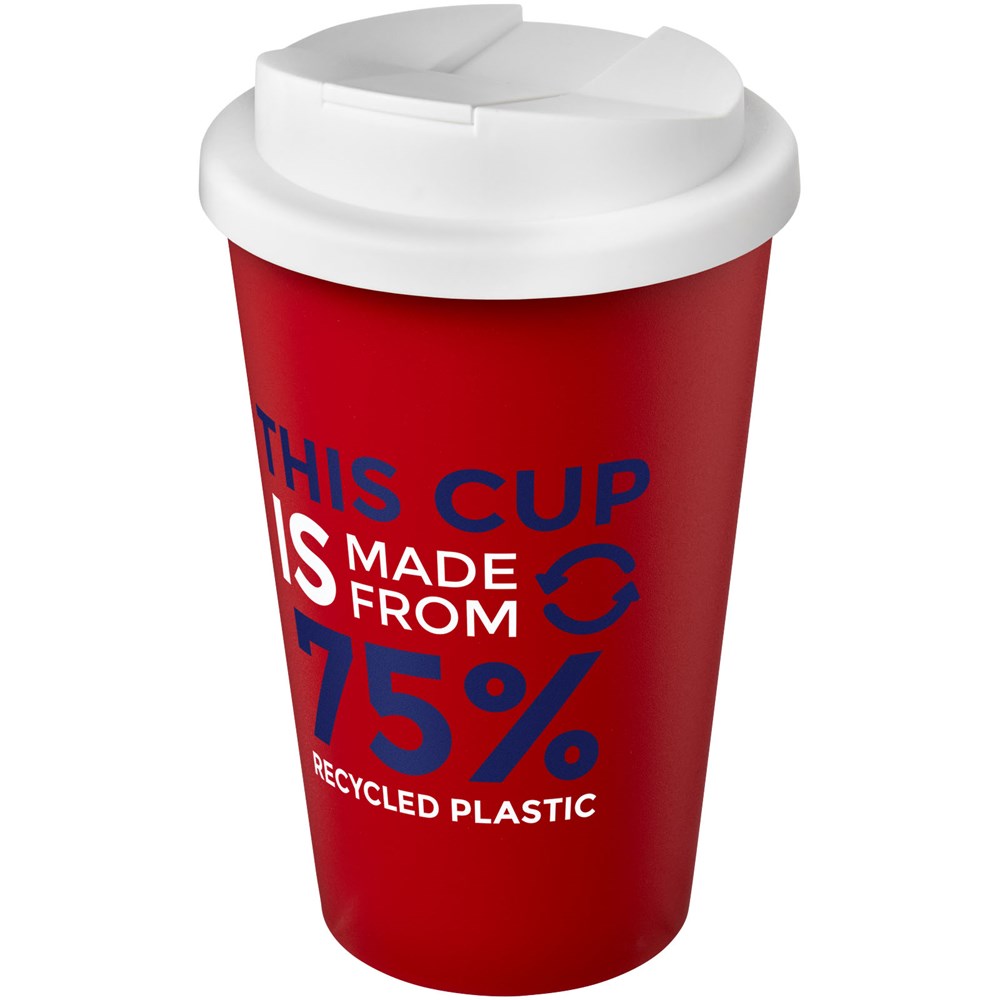 Americano® Eco 350 ml gerecyclede beker met spill-proof deksel